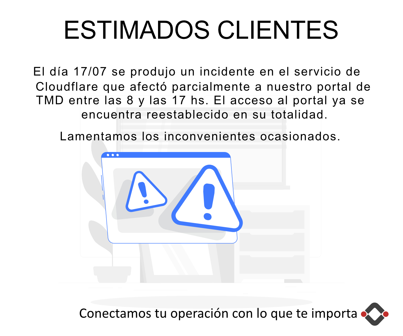 Aviso de corte por deuda